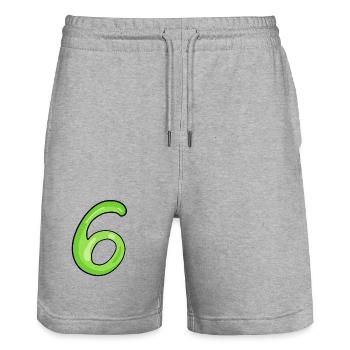 6 - Stanley/Stella Unisex Bio Joggingshorts Trainer  - Grau meliert - Vorne - Nik (191cm) & Marisol (170cm)