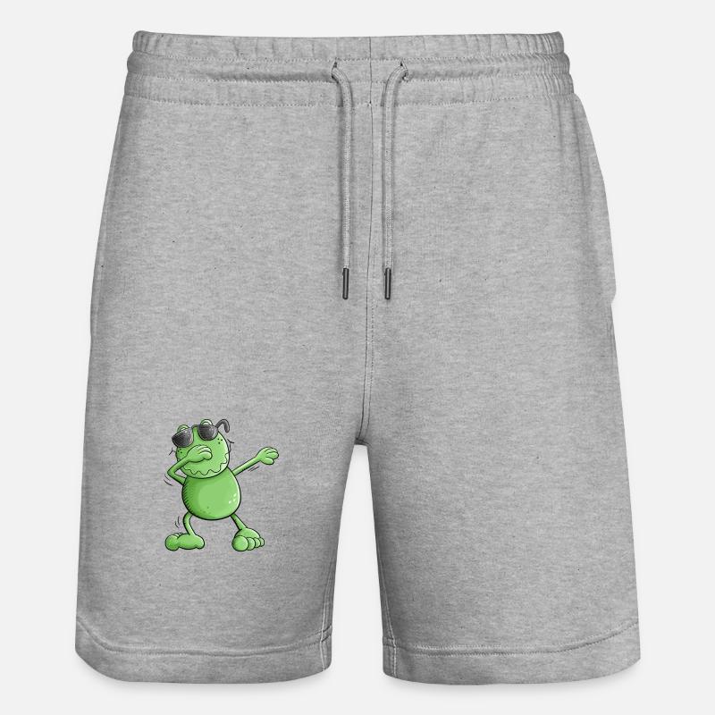 Cool rana con occhiali da sole Make the Dab Dance - Pantaloncini da jogger ecologici unisex Trainer di Stanley/Stella - grigio melange