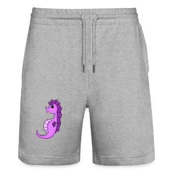 Hippocampe Hippocampe - Short de jogging bio TRAINER Stanley/Stella unisexe - gris chiné - Devant - Nik (191cm) & Marisol (170cm)