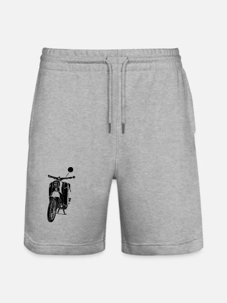 Schwalbe Moped - Stanley/Stella Trainer Unisex Organic Jogging Shorts - heather grey