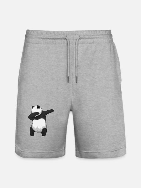 Panda Hip Hop Tanz - Stanley/Stella Unisex Bio Joggingshorts Trainer - Grau meliert