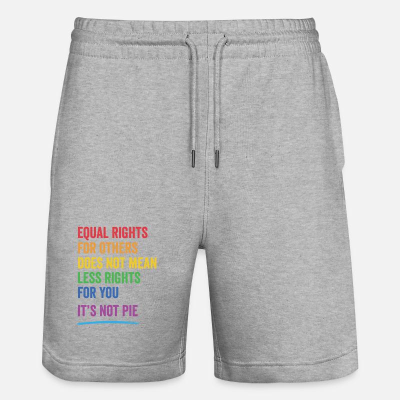 LGBT - Égalité des droits pour autrui - Short de jogging bio TRAINER Stanley/Stella unisexe - gris chiné