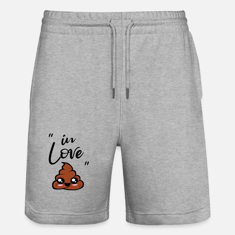 caca kawaii - Short de jogging bio TRAINER Stanley/Stella unisexe - gris chiné