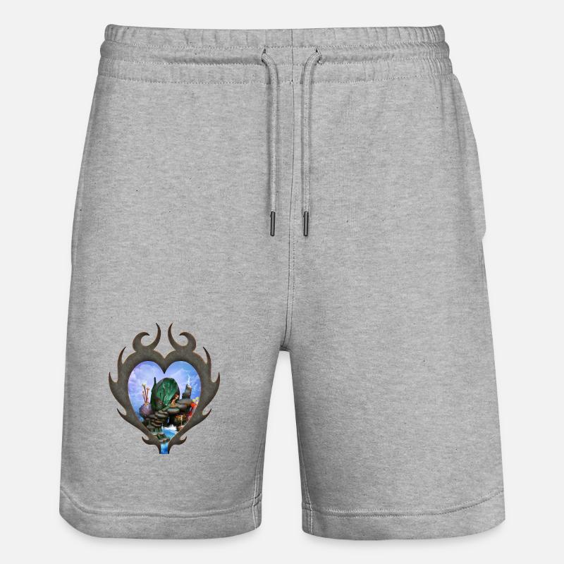 Petite fée sur la plage - Short de jogging bio TRAINER Stanley/Stella unisexe - gris chiné