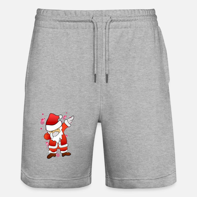 Dabbing Nicholas - Stanley/Stella Trainer Unisex Organic Jogging Shorts - heather grey