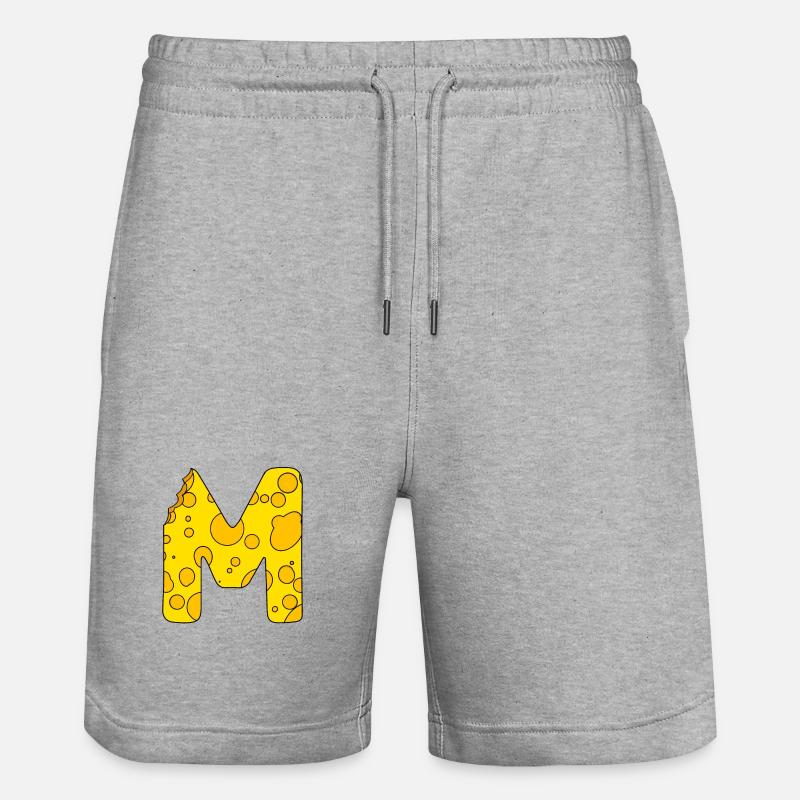 Lettre M - Short de jogging bio TRAINER Stanley/Stella unisexe - gris chiné