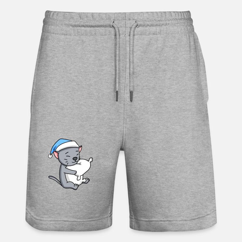 Chat race korat - Short de jogging bio TRAINER Stanley/Stella unisexe - gris chiné