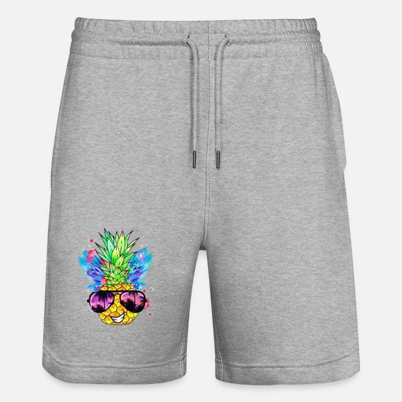Art de l’ananas - Short de jogging bio TRAINER Stanley/Stella unisexe - gris chiné