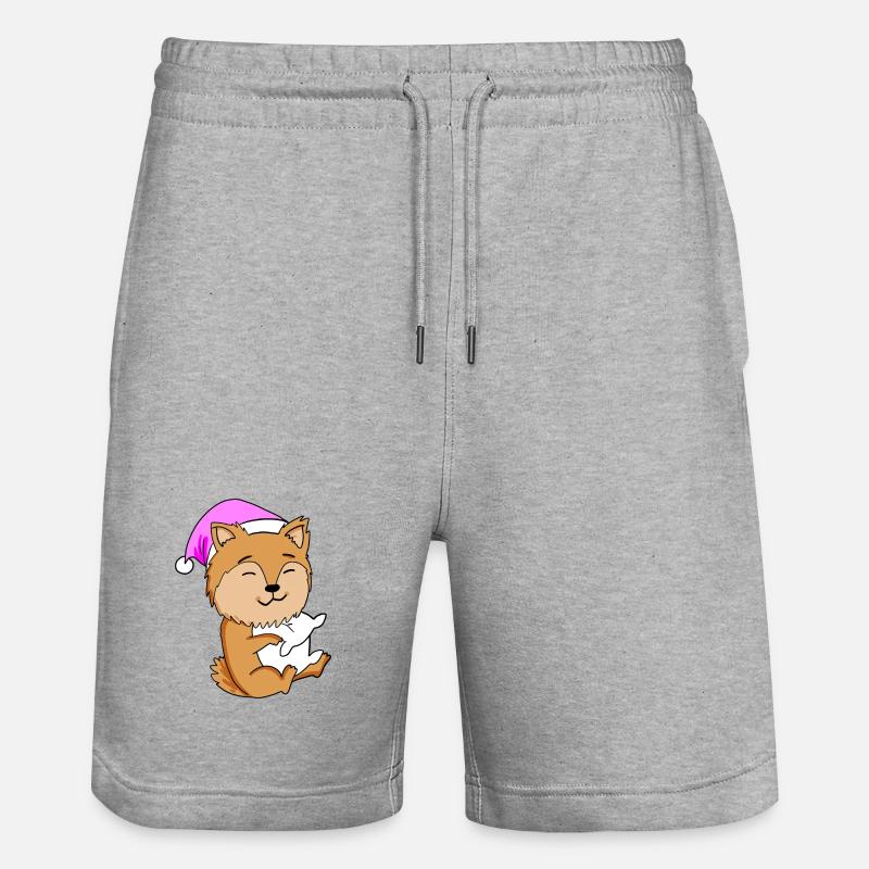 Chien de race Zwergspitz - Short de jogging bio TRAINER Stanley/Stella unisexe - gris chiné