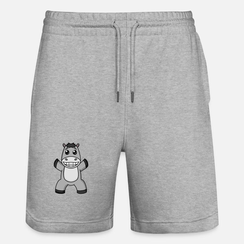 Esel - Stanley/Stella Unisex Bio Joggingshorts Trainer  - Grau meliert