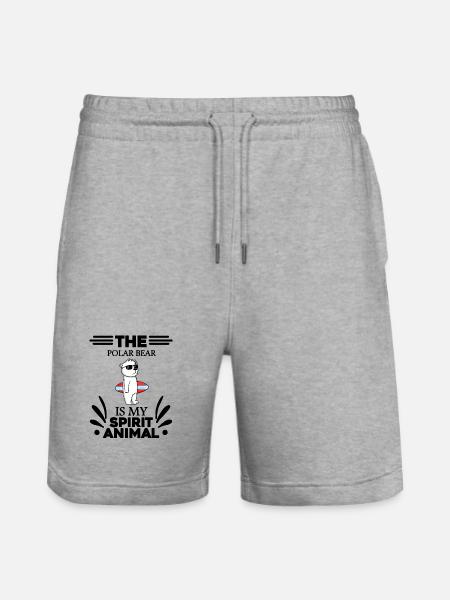Polar Bear Polar Bear Bear - Stanley/Stella Trainer Unisex Organic Jogging Shorts - heather grey