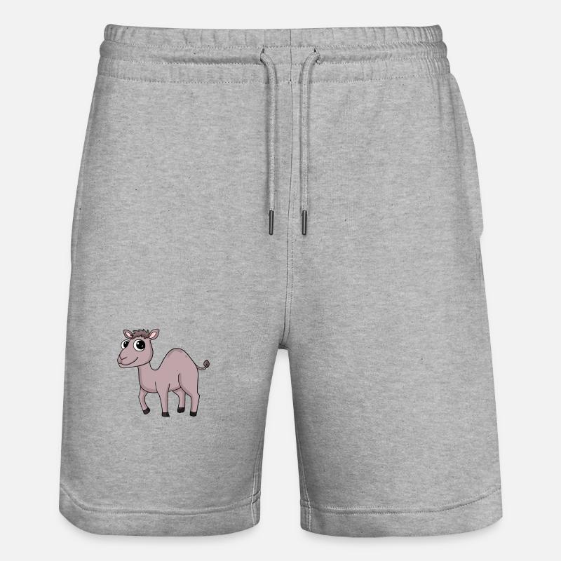 Niedliches Kamel - Stanley/Stella Unisex Bio Joggingshorts Trainer  - Grau meliert