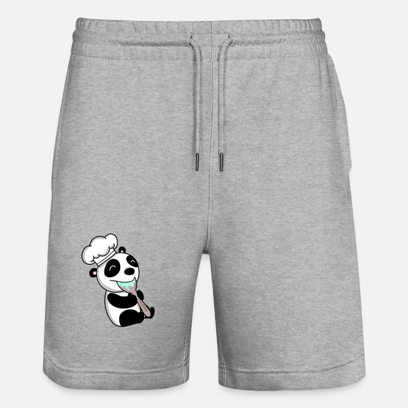 Panda Chef Mignon - Short de jogging bio TRAINER Stanley/Stella unisexe - gris chiné