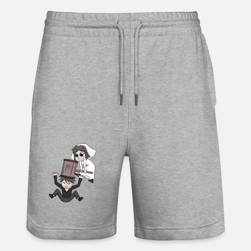 Drôle de mème de mariage - Short de jogging bio TRAINER Stanley/Stella unisexe - gris chiné