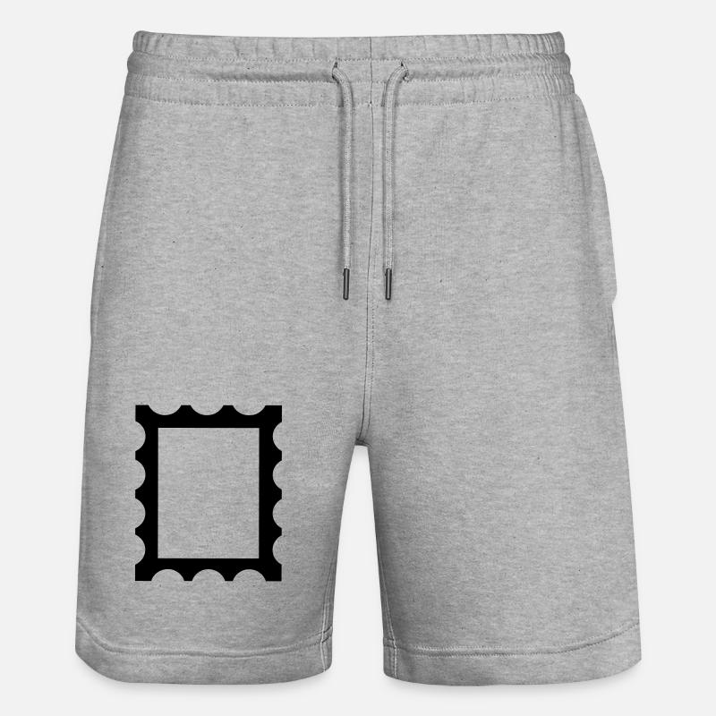 Cadre de contour de tampon - Short de jogging bio TRAINER Stanley/Stella unisexe - gris chiné