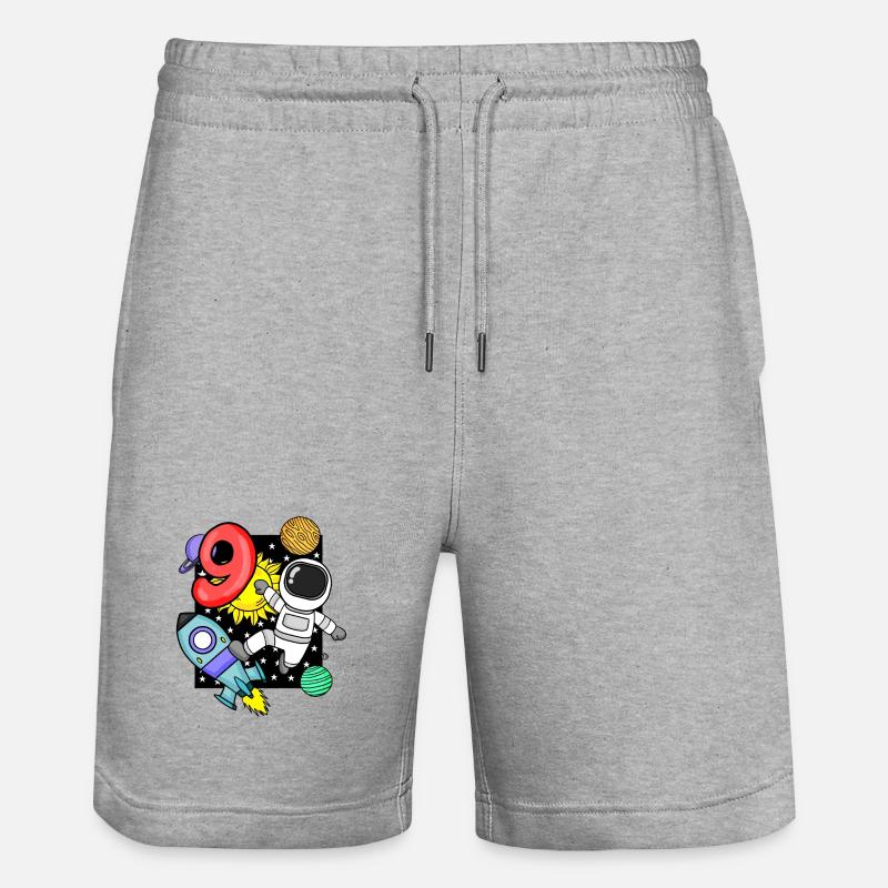 9 ans Jeune astronaute - Short de jogging bio TRAINER Stanley/Stella unisexe - gris chiné