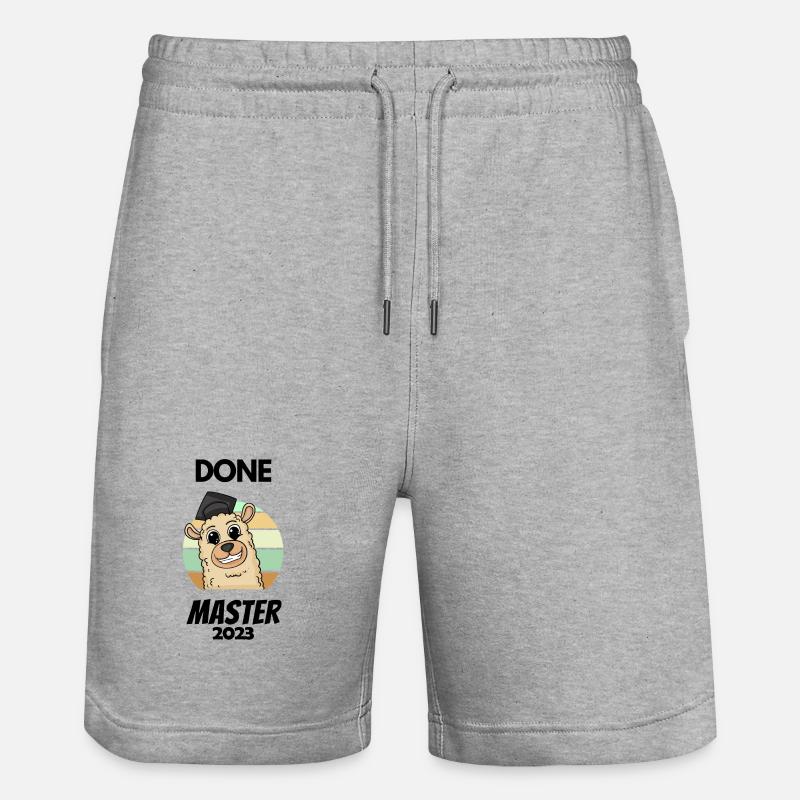 Master 2023 - Short de jogging bio TRAINER Stanley/Stella unisexe - gris chiné