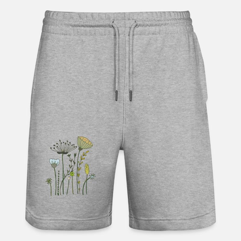 Fleurs séchées - Short de jogging bio TRAINER Stanley/Stella unisexe - gris chiné