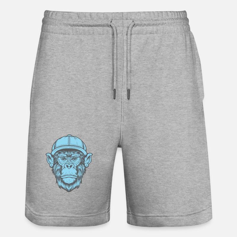 Singe Funky - Short de jogging bio TRAINER Stanley/Stella unisexe - gris chiné