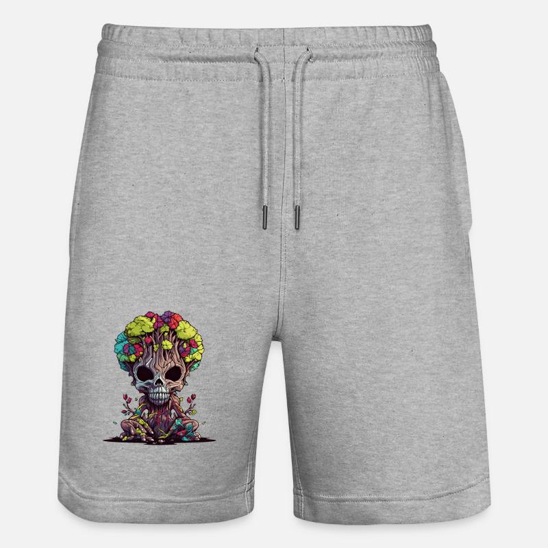 Floraison du crâne d’arbre - Short de jogging bio TRAINER Stanley/Stella unisexe - gris chiné