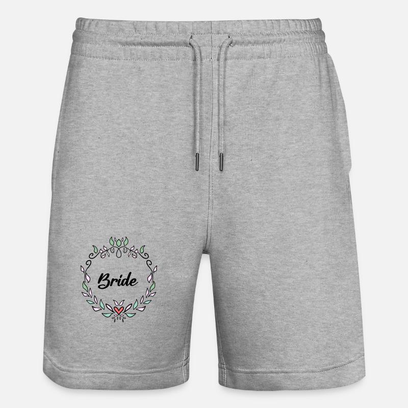Bride Hen Party - Bride JGA - Short de jogging bio TRAINER Stanley/Stella unisexe - gris chiné