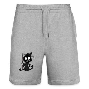 Grim Reaper with Scythe - Halloween - Stanley/Stella Trainer Unisex Organic Jogging Shorts - heather grey - Front - Nik (191cm) & Marisol (170cm)