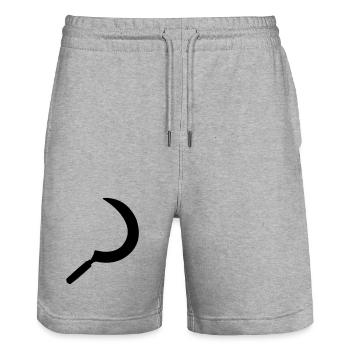 Sichelschattenbild - Stanley/Stella Unisex Bio Joggingshorts Trainer  - Grau meliert - Vorne - Nik (191cm) & Marisol (170cm)