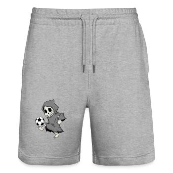 Sensenmann spielt Fußball - Stanley/Stella Unisex Bio Joggingshorts Trainer  - Grau meliert - Vorne - Nik (191cm) & Marisol (170cm)