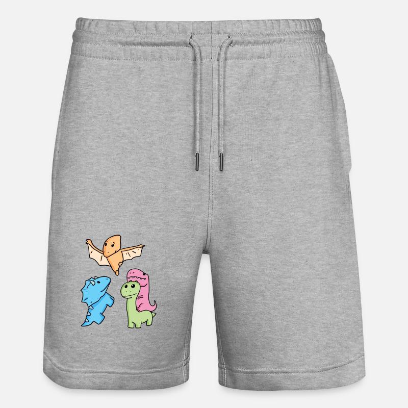 Dinosaure - Short de jogging bio TRAINER Stanley/Stella unisexe - gris chiné