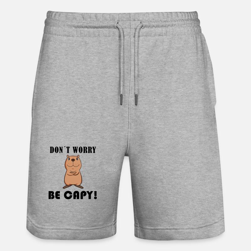 Capybara Animal Mignon - Short de jogging bio TRAINER Stanley/Stella unisexe - gris chiné