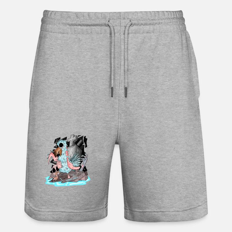 Zombie Möwe - Stanley/Stella Unisex Bio Joggingshorts Trainer  - Grau meliert