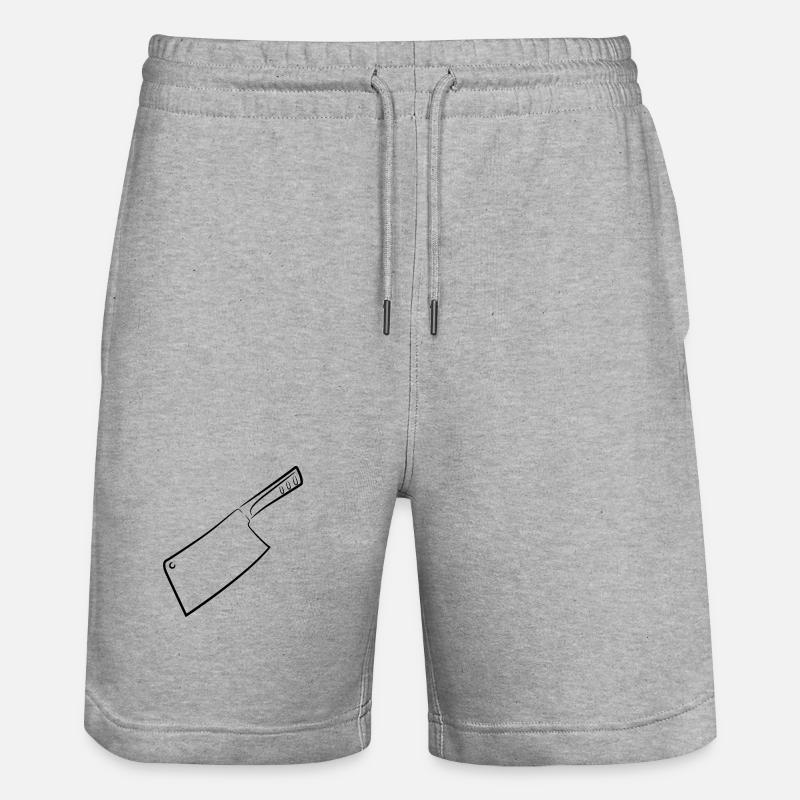 Dessin de couperet - Short de jogging bio TRAINER Stanley/Stella unisexe - gris chiné