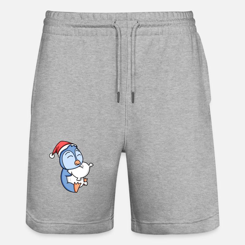 Pingouin Mignon Fatigué Noël - Short de jogging bio TRAINER Stanley/Stella unisexe - gris chiné