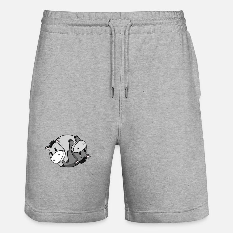 Âne Yin Yang - Short de jogging bio TRAINER Stanley/Stella unisexe - gris chiné