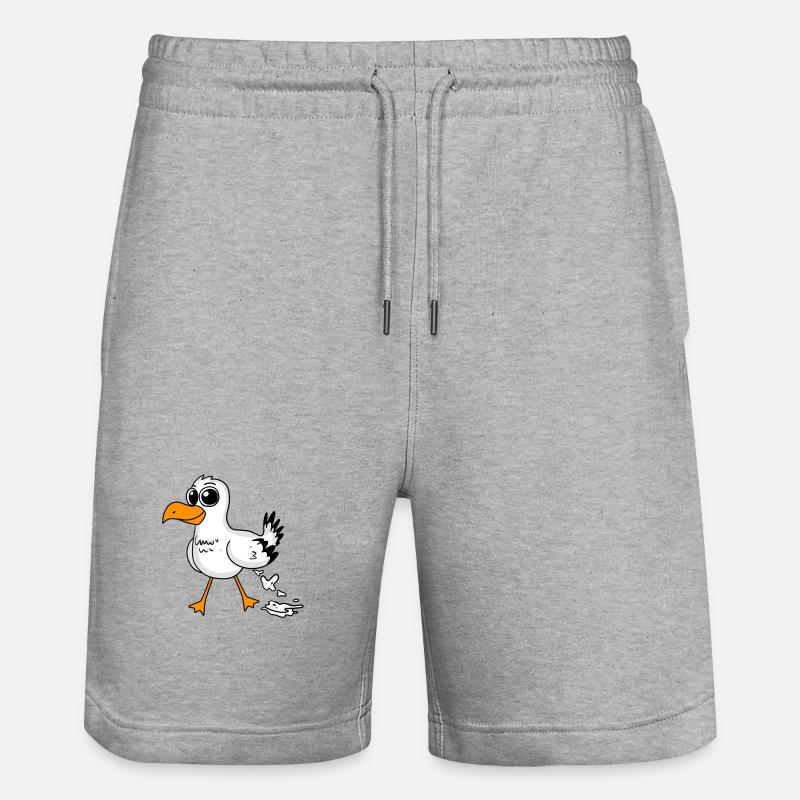 Mouette Motif Drôle - Short de jogging bio TRAINER Stanley/Stella unisexe - gris chiné