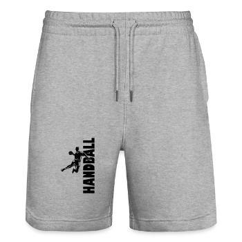 Handball Joueur Handball Ballon Handball Jeu de Handball - Short de jogging bio TRAINER Stanley/Stella unisexe - gris chiné - Devant - Nik (191cm) & Marisol (170cm)