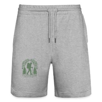 Schwarzwald ruft und ich muss gehen - Stanley/Stella Unisex Bio Joggingshorts Trainer  - Grau meliert - Vorne - Nik (191cm) & Marisol (170cm)