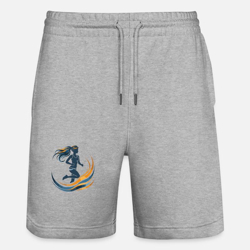 Coureur graphique - Short de jogging bio TRAINER Stanley/Stella unisexe - gris chiné