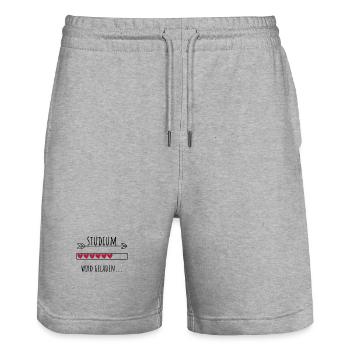 Studium Personalisierter Beruf Mädchen - Stanley/Stella Unisex Bio Joggingshorts Trainer  - Grau meliert - Vorne - Nik (191cm) & Marisol (170cm)