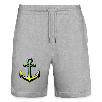 An Anchor - Stanley/Stella Trainer Unisex Organic Jogging Shorts - heather grey - Front - Nik (191cm) & Marisol (170cm)