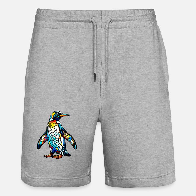 Pingouin - Short de jogging bio TRAINER Stanley/Stella unisexe - gris chiné
