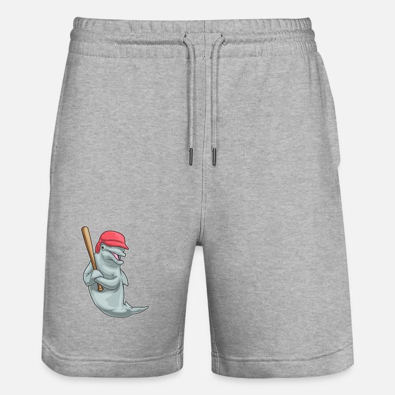Batte de baseball Dolphin - Short de jogging bio TRAINER Stanley/Stella unisexe - gris chiné