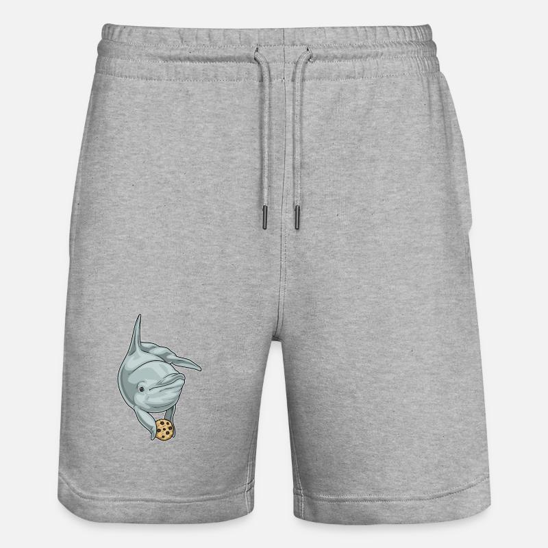 Biscuit dauphin - Short de jogging bio TRAINER Stanley/Stella unisexe - gris chiné