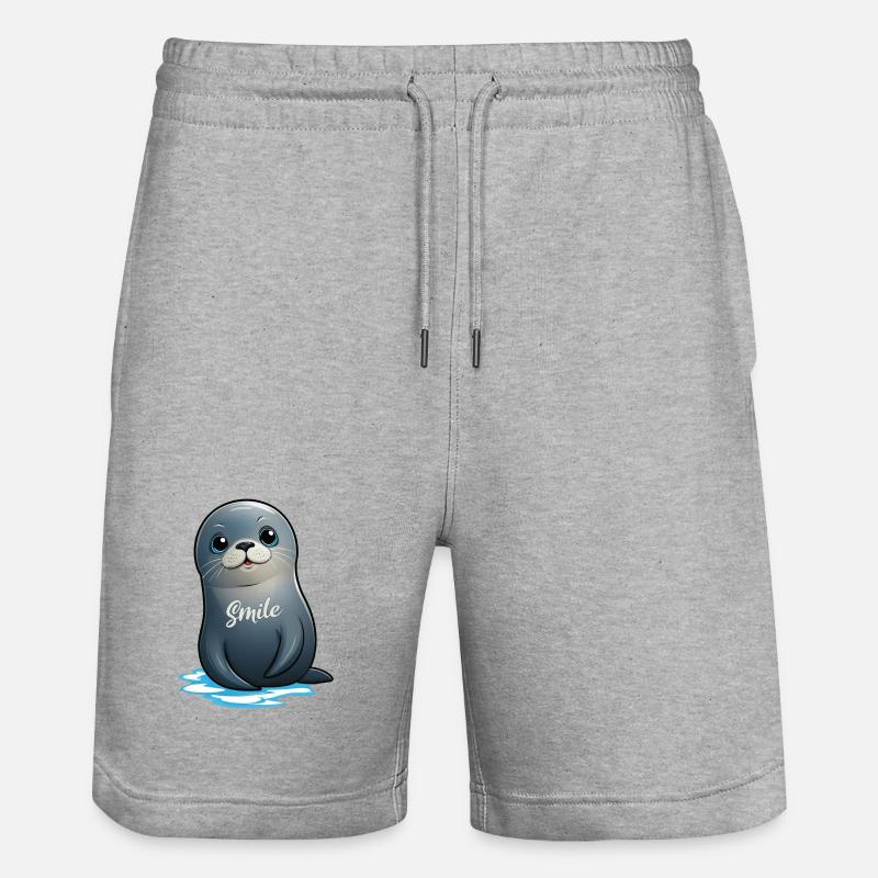 Phoque mignon - Short de jogging bio TRAINER Stanley/Stella unisexe - gris chiné