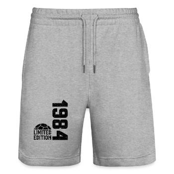 40e Anniversaire 1984 Édition Limitée Handball - Short de jogging bio TRAINER Stanley/Stella unisexe - gris chiné - Devant - Nik (191cm) & Marisol (170cm)