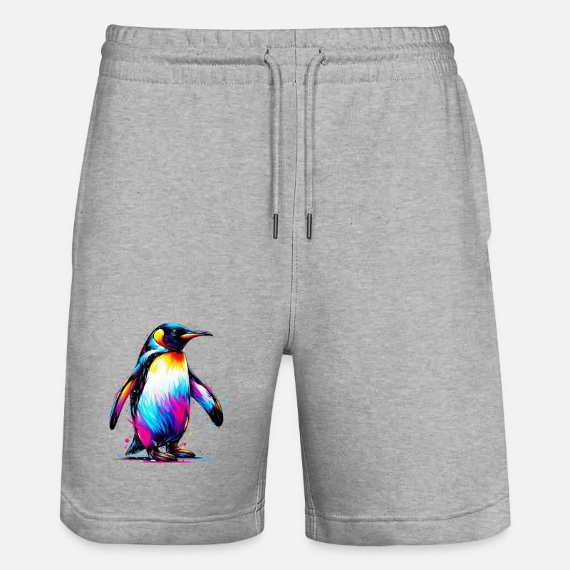 Pinguin - Stanley/Stella Unisex Bio Joggingshorts Trainer - Grau meliert