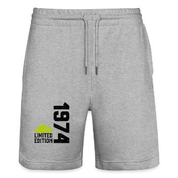 50. Jubiläum 1974 Limited Edition Tennis - Stanley/Stella Unisex Bio Joggingshorts Trainer  - Grau meliert - Vorne - Nik (191cm) & Marisol (170cm)