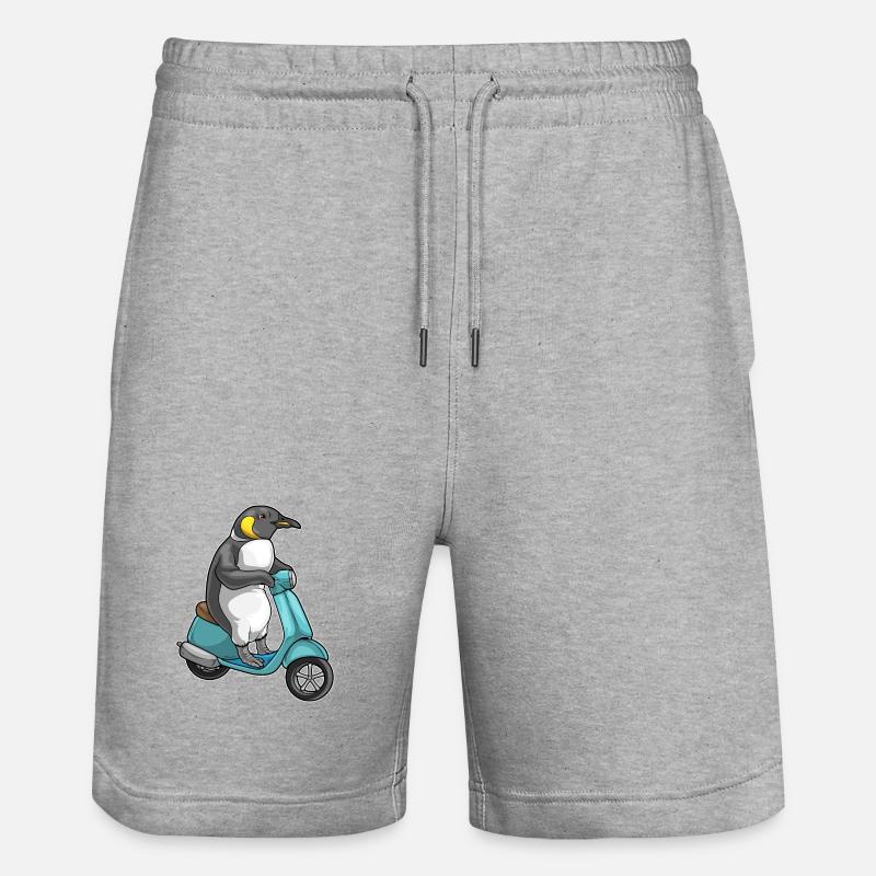 Scooter pingouin - Short de jogging bio TRAINER Stanley/Stella unisexe - gris chiné