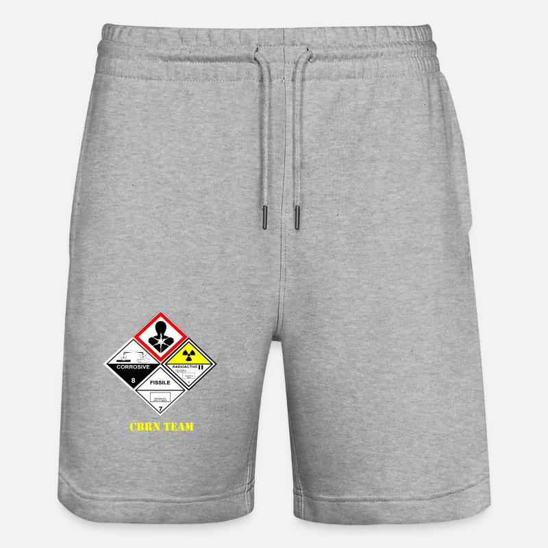 Simboli di pericolo della squadra CBRN - Pantaloncini da jogger ecologici unisex Trainer di Stanley/Stella - grigio melange