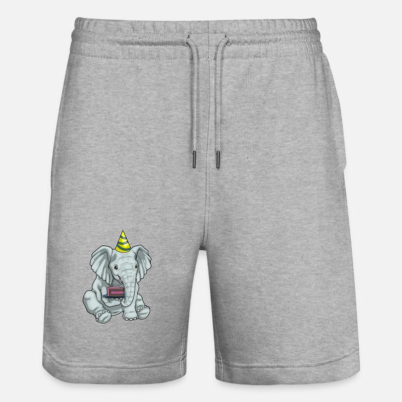 Gâteau éléphant - Short de jogging bio TRAINER Stanley/Stella unisexe - gris chiné